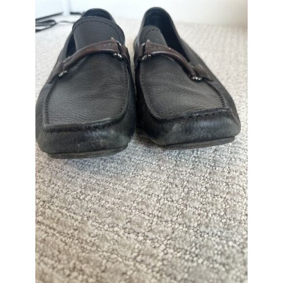 100% Authentic Salvatore Ferragamo Gancini Bit Leather Driver Moccasins 9.5 main image 2